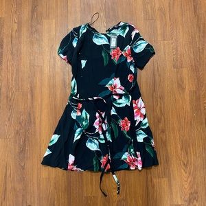 Primark floral tie dress